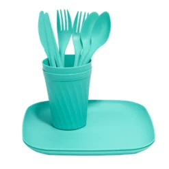Set pique-nique pour 2 personnes en plastique 10 pièces (3 modèles)