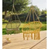 Siège suspendu rond Natura macramé ocre 80x60xH125cm