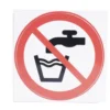Signalétique adhésive "Eau non potable" - 8x8 cm