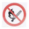 Signalétique adhésive "Flamme interdite" Ø8cm