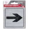 Signalétique adhésive "flèche directionnelle" - 8x8 cm