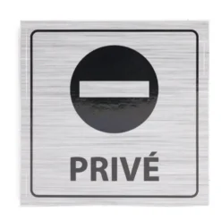 Signalétique adhésive - Sens interdit privé - 8x8 cm
