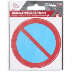 Signalétique adhésive "Stationnement interdit" - 8x8 cm