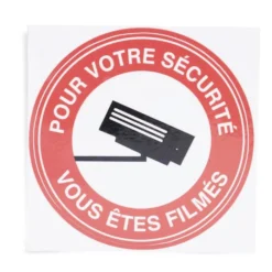 Signalétique adhésive "Surveillance vidéo, vous êtes filmés" - 8x8 cm