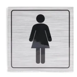 Signalétique adhésive "WC femme" - 8x8 cm