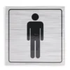 Signalétique adhésive "WC homme" - 8x8 cm