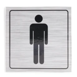 Signalétique adhésive "WC homme" - 8x8 cm