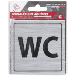 Signalétique adhésive "WC" - 8x8 cm