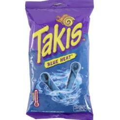 Snacks salés tortillas roulées Takis Blue Heat piment extrême saveur citron vert 100gr