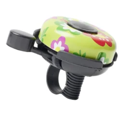 Sonnette de vélo motif fleur en métal et plastique Ø4,5cm