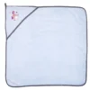 Sortie de bain pour bébé en coton avec broderie et capuche 75x75cm - 2 modèles