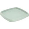 Soucoupe carré Chorus couleur vert laurier 26x26cm