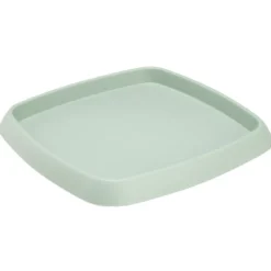 Soucoupe carré Chorus couleur vert laurier 26x26cm