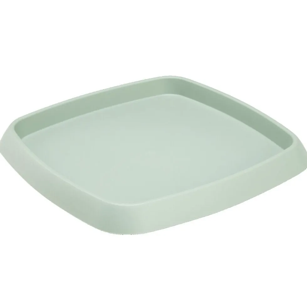 Soucoupe carré Chorus couleur vert laurier 26x26cm