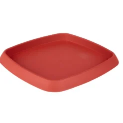 Soucoupe carrée pour pot Chorus 15,2 L rouge