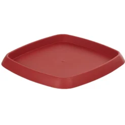 Soucoupe carrée pour pot Chorus 24,2 L rouge