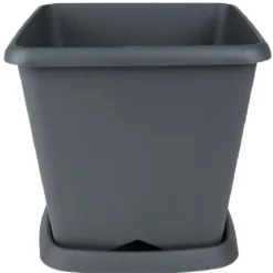 Soucoupe carrée pour pot Chorus 15,2 L anthracite