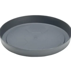 Soucoupe plastique pour pot rond 10L gris anthracite