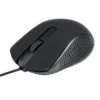 Souris PC filaire 3 boutons noire 9x6xH3cm