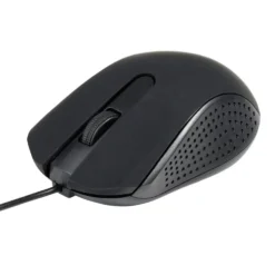 Souris PC filaire 3 boutons noire 9x6xH3cm