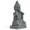 Statue Bouddha de la sagesse résine gris foncé