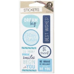 Sticker message bleu x12