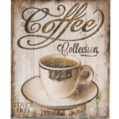 Sticker mural plastique plaque vintage 25x30cm (2 modèles)