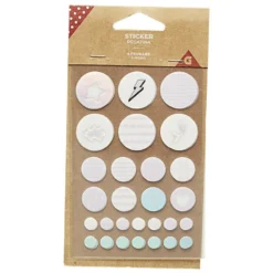 Stickers 4 feuilles blanc