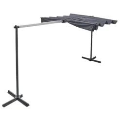 Store inclinable rétractable Aoste noir 375x250xH220cm 9,37m²