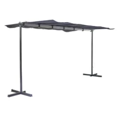 Store inclinable rétractable Aoste noir 375x250xH220cm 9,37m²