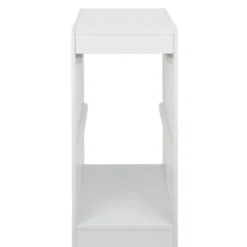 Structure bois blanc pour 2 bacs de rangement coulissants 44x32,9xH68,3cm
