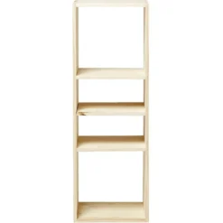 Structure Box Cube 3 cases 35x30x105cm pin naturel