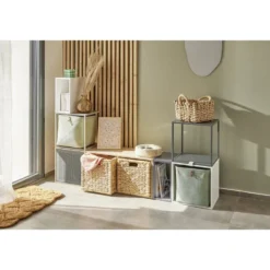 Structure Box Cube 2 cases 35x30x70cm bois naturel