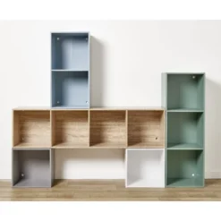 Structure Box Cube 3 cases 35x30xH105cm bois vert