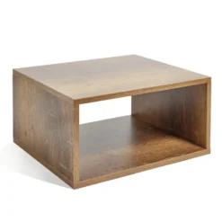 Structure Box Cube demi cube 35,2x30x17cm bois marron