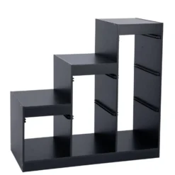 Structure de rangement en contreplaqué blanc forme escalier 97x44xH94cm