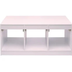 Structure de rangement horizontale pour 3 bacs coulissants