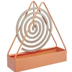 Support en métal rouge pour spirale encens anti-moustique 15x4,5xH15,5cm