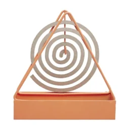 Support en métal rouge pour spirale encens anti-moustique 15x4,5xH15,5cm
