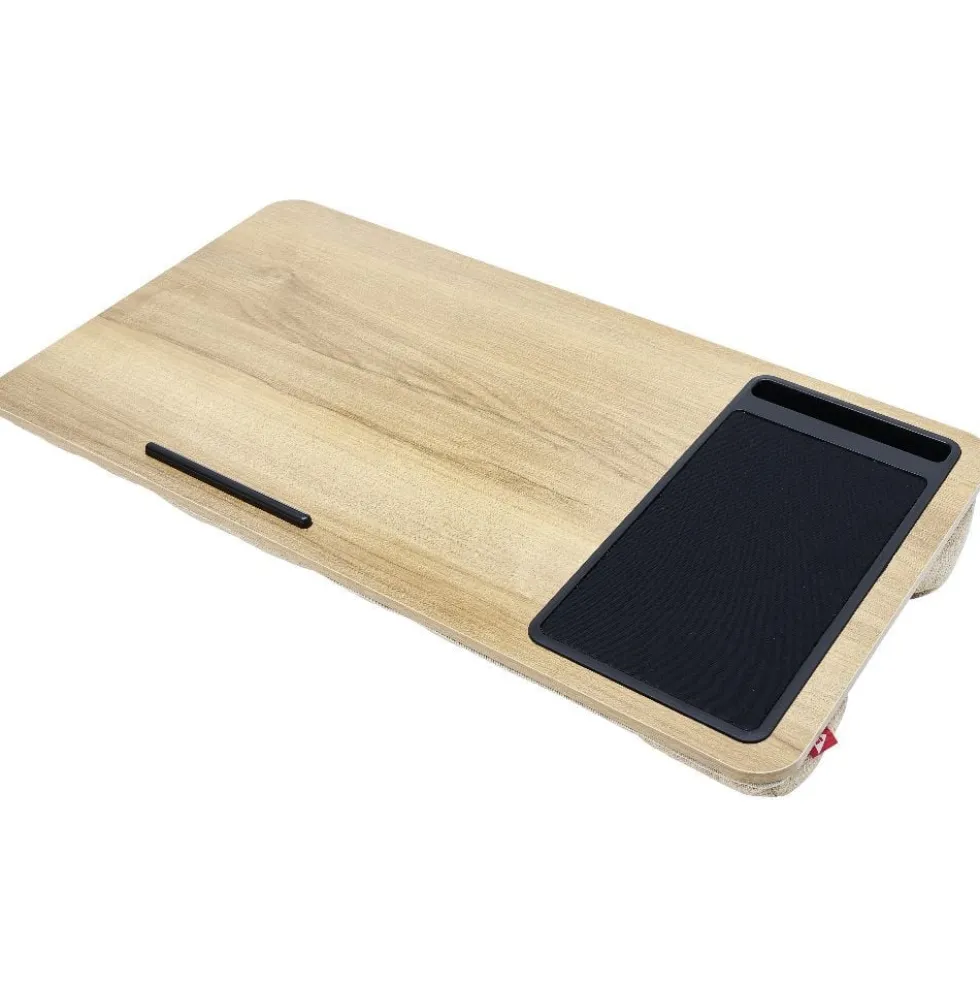 Support pour ordinateur portable nomade bois naturel 57x30xH7,5cm