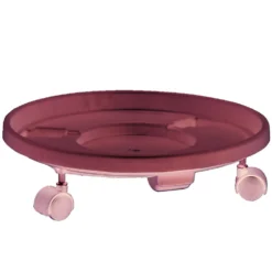 Support à roulette rond gris pour pot