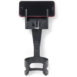 Support téléphone porte gobelet 2 en 1 abs noir