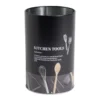 Support à ustensiles en métal noir design Kitchen tools Ø11xH17,4cm