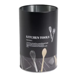 Support à ustensiles en métal noir design Kitchen tools Ø11xH17,4cm