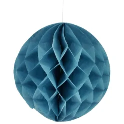 Suspension boule en papier bleu