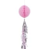 Suspension nid d'abeille rose