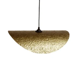 Suspension ondulée Poncho métal doré Ø50cm