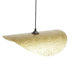 Suspension ondulée Poncho métal doré Ø50cm