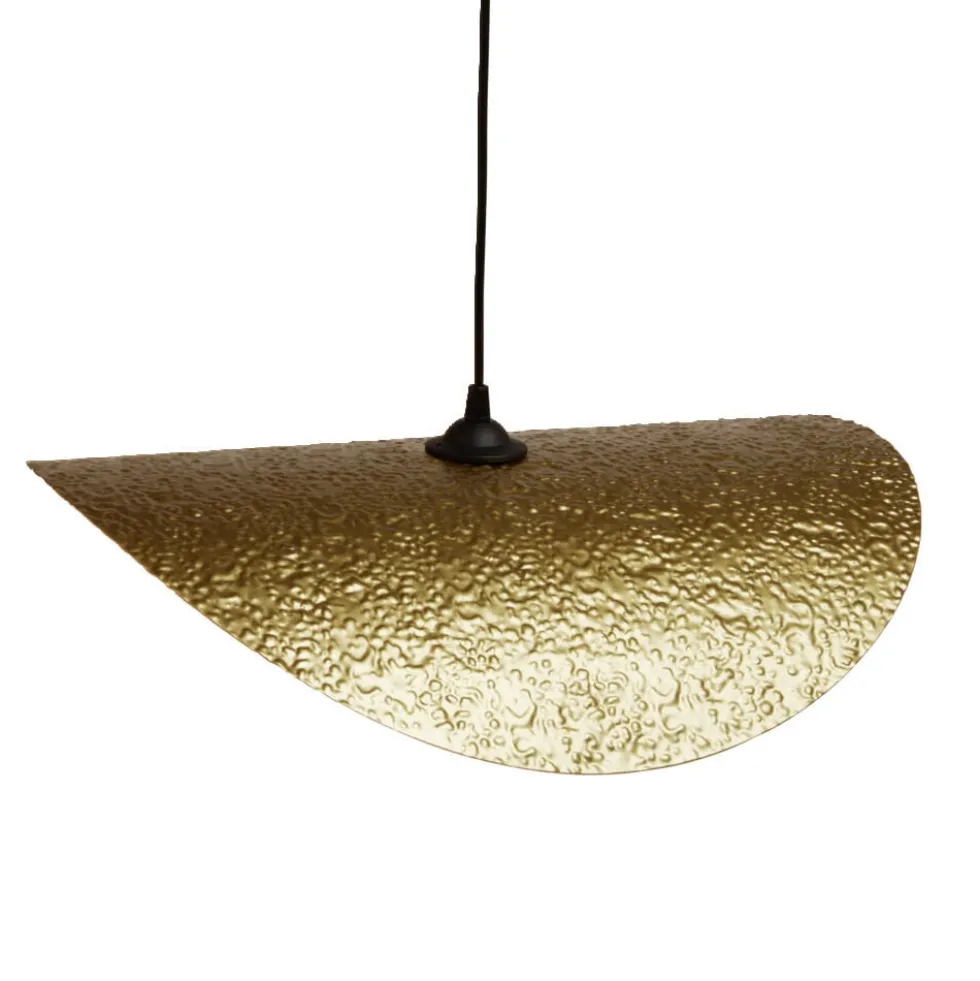 Suspension ondulée Poncho métal doré Ø50cm