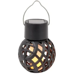 Suspension solaire effet flamme Ø7,5xH9,5cm